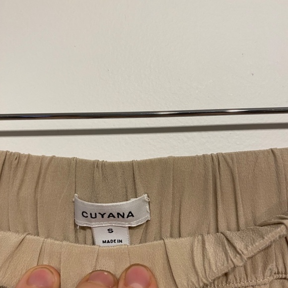 Cuyana Tan Washable Silk Cargo Joggers Size Small - Picture 2 of 8